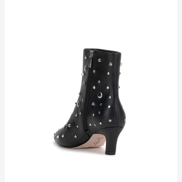 Studded Black Ankle Boots - Picture 3 of 6